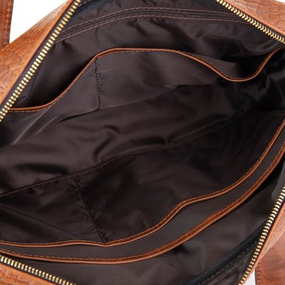 Шкіряна сумка для ноутбука і документів з тисненням під рептилію REP-1813-4lx бренду TARWA REP-1813-4lx фото