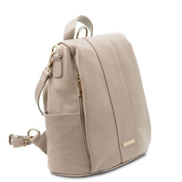 TL Bag - м'який шкіряний рюкзак TL142138 Світло -сірий -Браун TL142138 фото