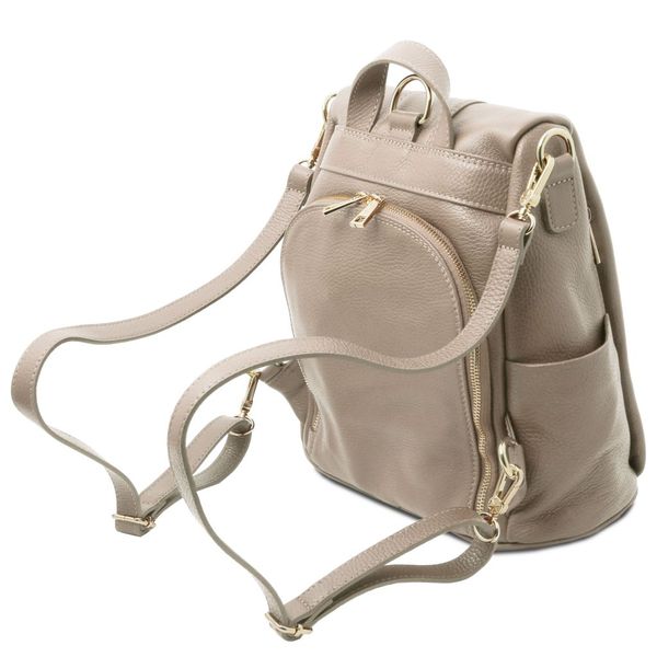 TL Bag - м'який шкіряний рюкзак TL142138 Світло -сірий -Браун TL142138 фото