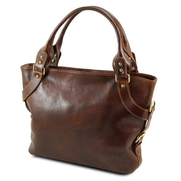 Ilenia - шкіряна сумка на плечі TL140899 Темно -коричневий TL140899 фото