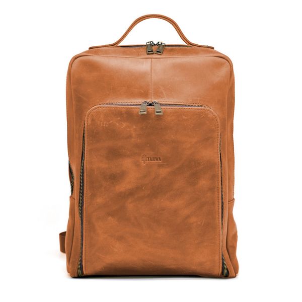 Рюкзак для ноутбука 15" дюймів RB-1240-4lx в коньячній шкірі крейзі хорс 82978 фото