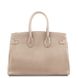 TL Bag - шкіряна сумка з золотою фурнітурою TL141529 Світло -сірий -Браун TL141529 фото 3
