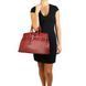 TL Bag - шкіряна сумка з золотою фурнітурою TL141529 Світло -сірий -Браун TL141529 фото галерея 7