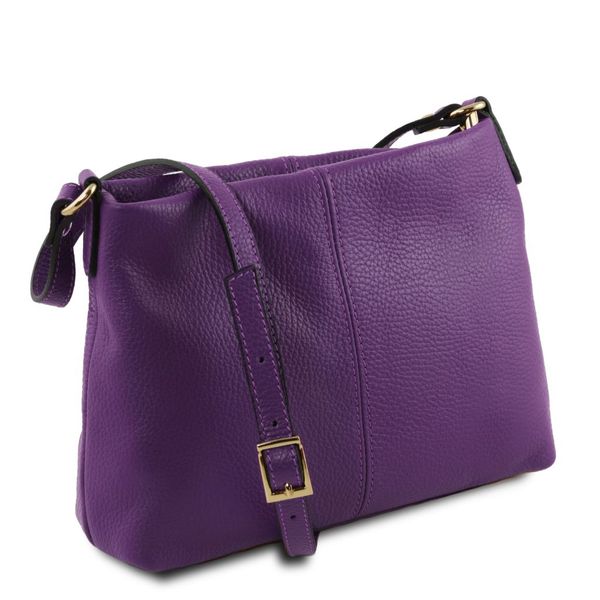 TL Bag - М'яка шкіряна сумка для плечей TL141720 Фіолетова TL141720 фото