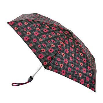 Фотографія Міні парасолька жіноча Fulton L501-038741 Tiny-2 Houndstooth Poppy (Маки) L501-038741 - купити 92884 за 1 550 грн