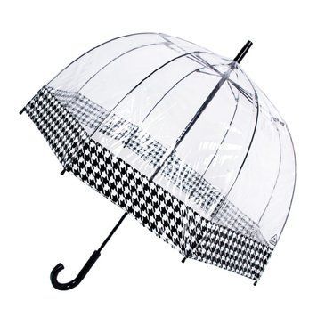 Фотографія Парасолька жіноча Fulton L042-039694 Birdcage-2 Houndstooth Border L042-039694 - купити 92602 за 1 950 грн