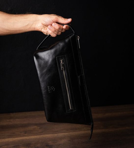 Фотографія Жіноча шкіряна косметичка Dopp Kit - Ragtime - Чорний колір - Time Resistance 5244101W 5244101W - купити 91638 за 5 750 грн