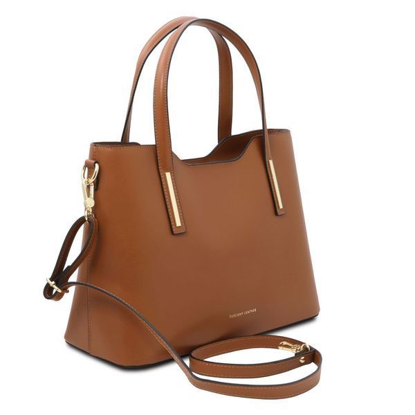 Фотографія Olimpia - шкіряна Tote TL141412 COGNAC TL141412 - купити 1412_1_6 за 6 200 грн