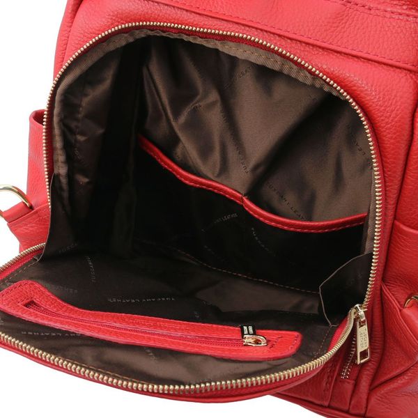 TL Bag - м'яка шкіряна рюкзак TL142138 Помада червона TL142138 фото