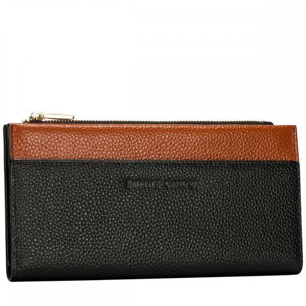 Фотографія Гаманець жіночий Smith & Canova 26801 Althorp (Black-Tan) 26801 BLK-TAN - купити 26801 BLK-TAN за 2 050 грн