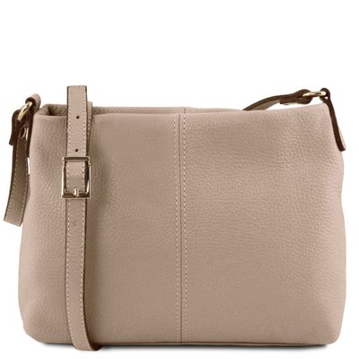 TL Bag - М'яка шкіряна сумка для плечей TL141720 Світло -сірий -Браун TL141720 фото