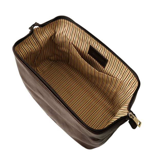 Smarty - шкіряна косметична сумка - невеликий розмір TL141220 Темно -коричневий TL141220 фото