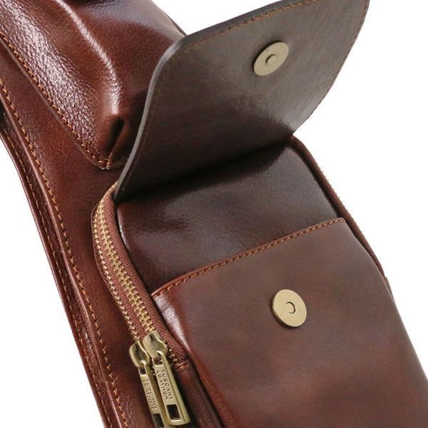 Фотографія Шкіряний слінг кросовер TL Bag141352 коричневий TL141352 - купити 1352_1_1 за 6 936 грн