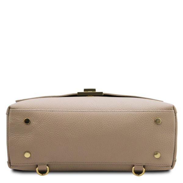 Silene - шкіряна конвертована рюкзак сумочка TL142152 Світло -сірий -Браун TL142152 фото