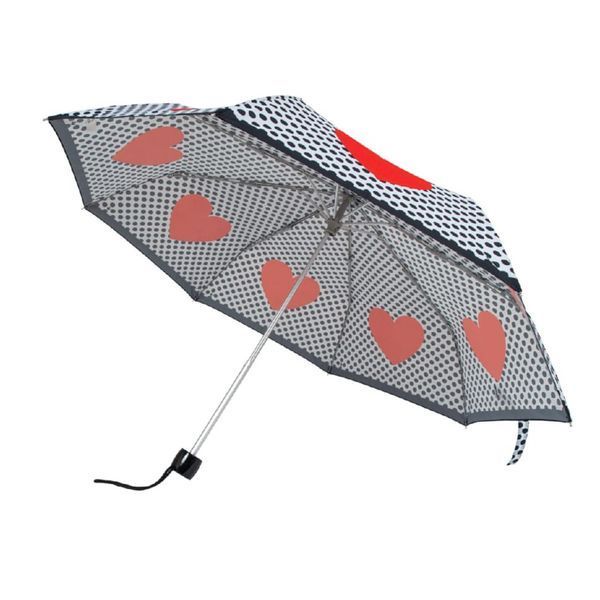 Фотографія Парасоля жіноча Fulton L354-041697 Minilite-2 Love Heart Spot (Серця) L354-041697 - купити 93005 за 1 590 грн