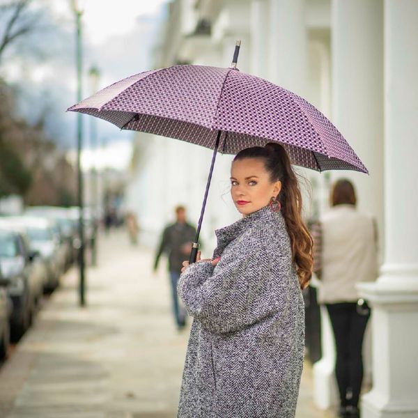 Фотографія Парасолька-тростина жіноча Fulton Diamond L850 Princess - Pink Foulard L850-035139 - купити 92353 за 6 990 грн