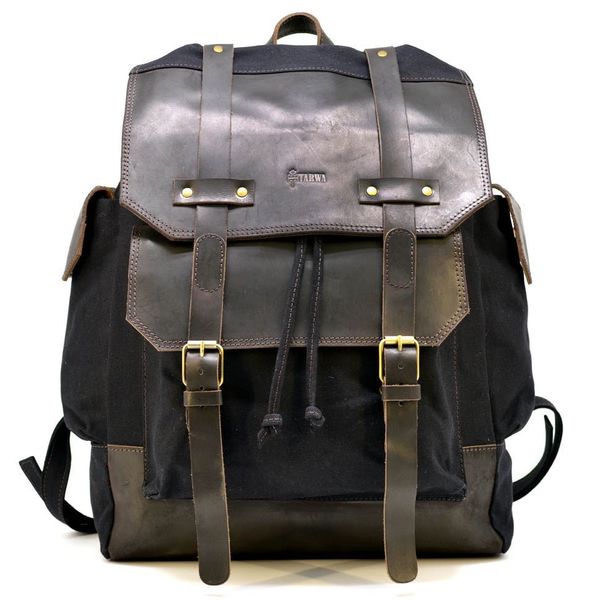 Рюкзак міський, мікс канвасу і шкіри RAc-6680-4lx TARWA RAc-6680-4lx фото