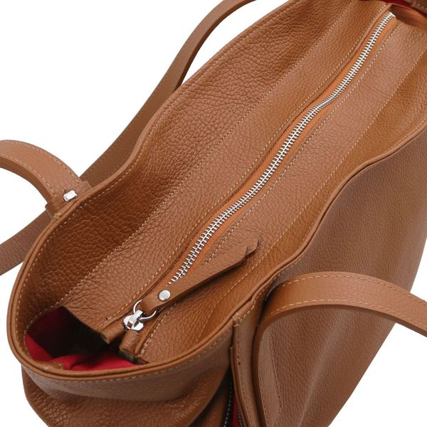 TL Bag - М'яка шкіряна сумка для покупок TL142230 COGNAC TL142230 фото