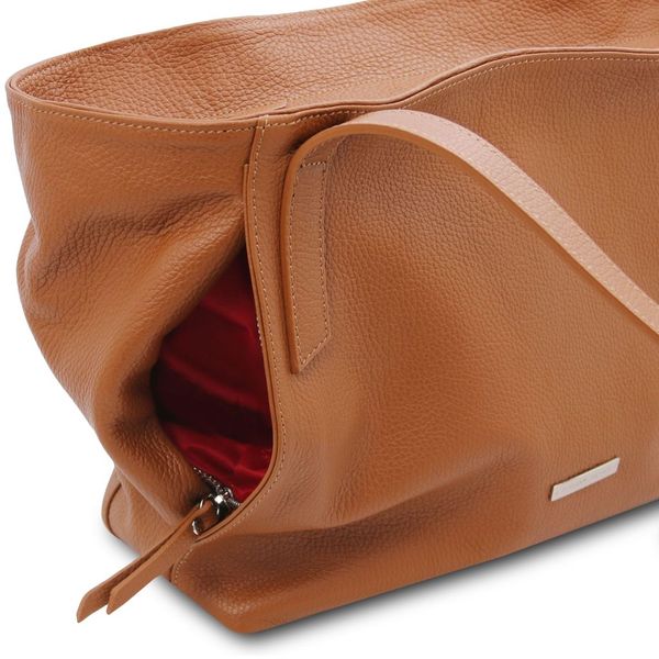 TL Bag - М'яка шкіряна сумка для покупок TL142230 COGNAC TL142230 фото