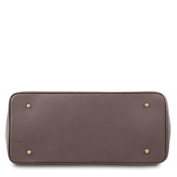 Фотографія TL Bag - шкіряна сумка з золотою фурнітурою TL141529 сірий TL141529 - купити 1529_1_114 за 7 320 грн