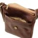 John - Шкіряна сумка для перехрестя для чоловіків з передньою кишені на блискавці TL141408 Темно -коричневий TL141408 фото 4