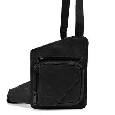 Шкіряний слінг рюкзак на одне плече TARWA RA-232-3md чорний RA-232-3md фото