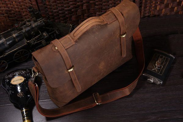 Чоловік шкіряний портфель, сумка, ретро-стиль 7082R кінська шкіра JD7082R фото