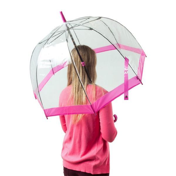 Фотографія Парасолька-тростина жіноча Fulton Birdcage-1 L041 Pink (Розовый) L041-015889 - купити 92219 за 1 850 грн