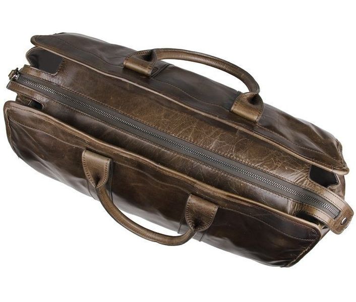 Супер містка сумка-бочонок з натуральної шкіри John McDee 7324B JD7324B фото