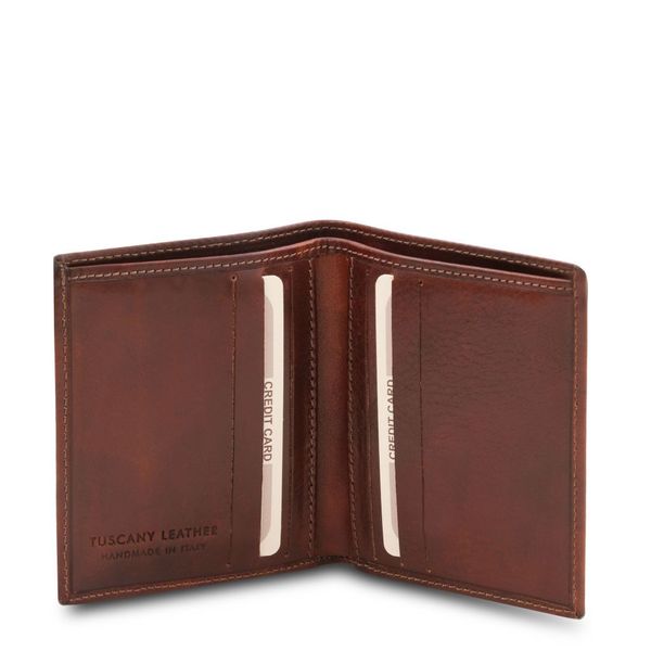 Ексклюзивний 2 -кратний шкіряний гаманець для чоловіків TL142064 коричневий TL142064 фото