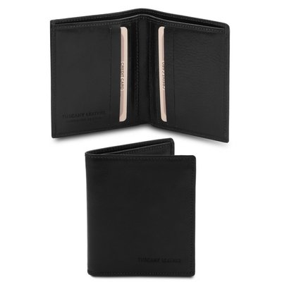 Ексклюзивний 2 -кратний шкіряний гаманець для чоловіків TL142064 Чорний TL142064 фото