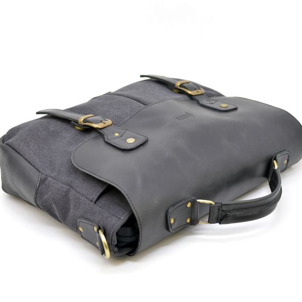 Чоловіча сумка портфель з canvas і кінської шкіри TARWA AG-3960-3md RH-3960-4lx фото