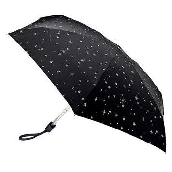 Фотографія Парасолька жіноча Fulton L501-041086 Tiny-2 Glitter Stars Black (Блиск зірок) L501-041086 - купити 92871 за 1 550 грн