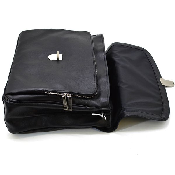 Шкіряний чоловічий портфель на два відділення TARWA GA-2067-4lx чорний 75086 фото