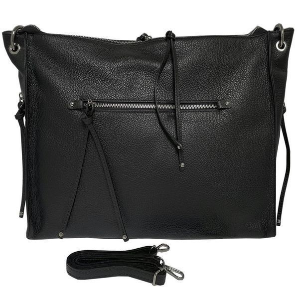 Фотографія Сумка жіноча шкіряна Borsa CA020-06BK чорна BorsaCA02006BKnero - купити 84576 за 12 204 грн