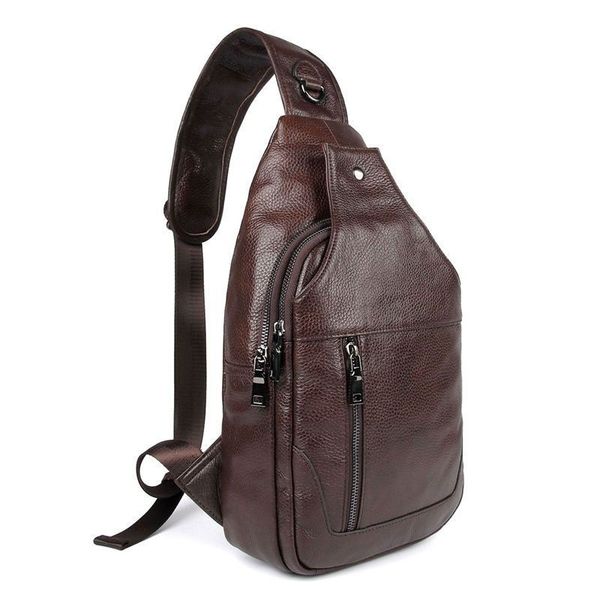 Рюкзак на одне плече великого розміру для чоловіків JD4004LC з натуральної шкіри JD4004LC фото
