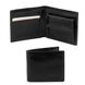 Ексклюзивний шкіряний гаманець для чоловіків з монетами TL140761. Чорний TL140761 фото 1