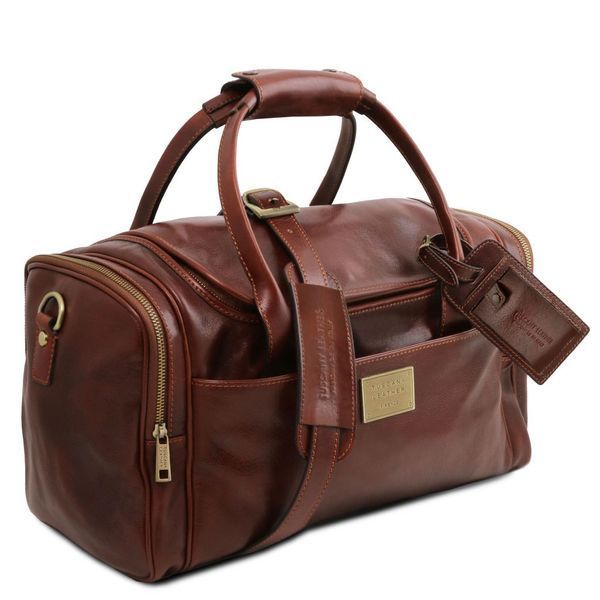 Фотографія TL Voyager - Дорожній шкіряний мішок з бічними кишенями TL142141 BROWN TL142141 - купити 2141_1_1 за 15 504 грн