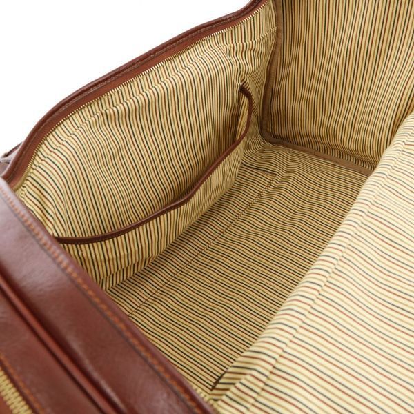 Фотографія TL Voyager - Дорожній шкіряний мішок з бічними кишенями TL142141 BROWN TL142141 - купити 2141_1_1 за 15 504 грн