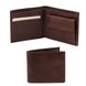 Ексклюзивний шкіряний гаманець для чоловіків з монетами TL140761, темно -коричневим TL140761 фото 1