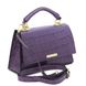 Afrodite - шкіряна сумочка з друком Croc TL142300 Фіолетова TL142300 фото 2