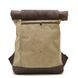 Ролл-ап рюкзак зі шкіри та пісочний канвас TARWA RSc-5191-3md RGc-5191-3md фото 6