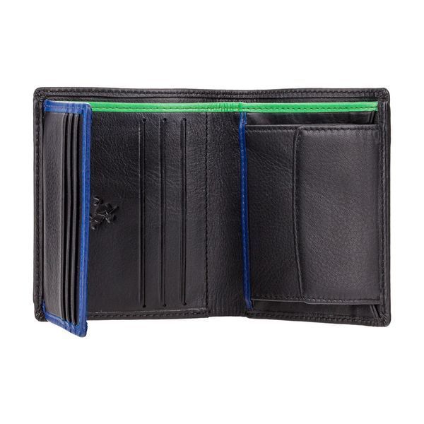 Фотографія Гаманець чоловічий Visconti BD22 Dr. No (Black Cobalt Green) BD22 BK/CB/GRN - купити BD22 BK/CB/GRN за 1 440 грн