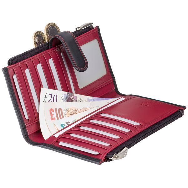 Фотографія Гаманець жіночий Visconti CD23 Jade (Black Red) CD23 BLK/RED - купити CD23 BLK/RED за 2 550 грн