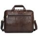 Чоловіча сумка портфель JD7146Q зі шкіри на три відділення John McDee JD7146Q фото 3