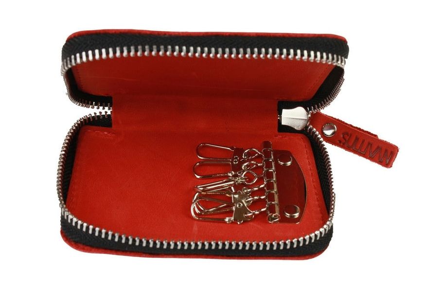 Ключниця шкіряна сумочка для ключів SULLIVAN 12221(6) червона 12221(6) фото
