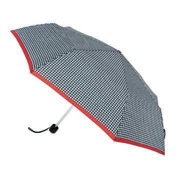 Фотографія Парасолька жіноча Fulton L354-041154 Minilite-2 Houndstooth Red Border (Червона смуга) L354-041154 - купити 92865 за 1 590 грн
