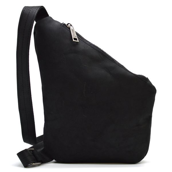 Рюкзак косуха на одне плече TARWA RAG-6402-4lx чорна crazy з напоєм GA-6402-4lx фото