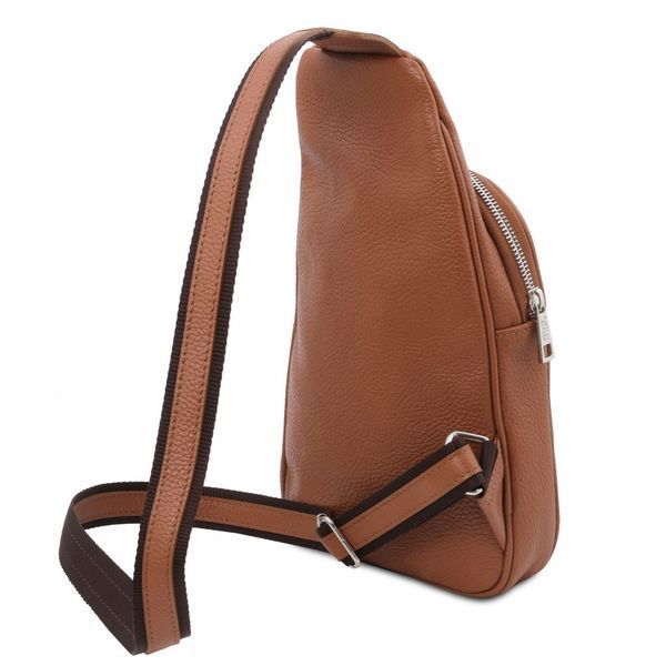 Фотографія Albert - мяка сумка кроссбоді шкіряна TL142022 COGNAC TL142022 - купити 2022_1_6 за 2 978 грн