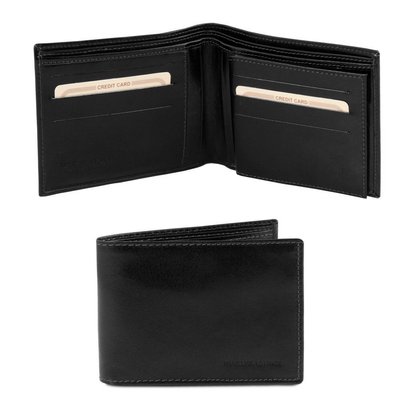 Ексклюзивний шкіряний гаманець потрійного додавання для чоловіків TL140817 Чорний TL140817 фото